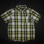 Crazy 8 Boys Blue Yellow Plaid Button Down Short Sleeve Shirt 5/6