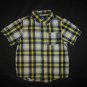 Crazy 8 Boys Blue Yellow Plaid Button Down Short Sleeve Shirt 5/6