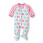 NWT The Children's Place Girls Elephant Footed Fleece Sleeper Pajamas 4T