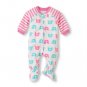 NWT The Children's Place Girls Elephant Footed Fleece Sleeper Pajamas 4T