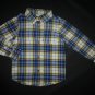NWT Crazy 8 Blue Yellow Plaid Boys Long Sleeve Flannel Button Down Shirt Size 5T