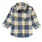 NWT Crazy 8 Blue Yellow Plaid Boys Long Sleeve Flannel Button Down Shirt Size 5T