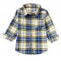 NWT Crazy 8 Blue Yellow Plaid Boys Long Sleeve Flannel Button Down Shirt Size 5T