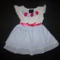 Girls Rule White Blue Striped Sleeveless Dress Size 18 Months