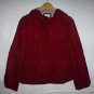 Anthropologie Elevenses Barbette Red Hooded Women's Wool Peacoat Jacket Sz 6