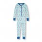 NWT The Children's Place Girls Blue Flamingo Stretchie Romper Sleeper Pajamas 4