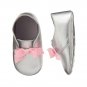 NWT Gymboree Hoot & Hop Silver Shiny Baby Girls Crib Shoes Size 3