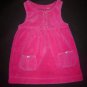 Carter's Baby Girl Pink Sleeveless Velour Dress 18 Months