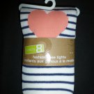 NWT Crazy 8 Girls Striped Heart Tights XS 4 Valentine's Day