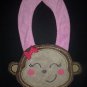 NEW Carter's Dark Pink Monkey Baby Girl Terry Cloth Teething Drool Bib