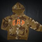 Gap Kids Boys Camouflage Fleece Hoodie Hooded Sweater Jacket Size 4