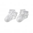 NWT Gymboree Pretty Poppy Baby Girls White Foldover Ruffle Socks 2-Pack 6-12 M