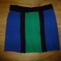 Forever 21 Junior Womens Blue Green Color Block Mini Skirt Size Small