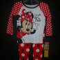 NWT Disney Minnie Mouse Toddler Girls 2 Pc Red Cotton Pajamas Set 4T