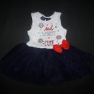Authentic Kids Baby Girl 4th of July Patriotic Tutu Dress 18 Months