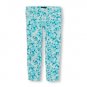 NWT The Children's Place Girls Blue Floral Print Jeggings Pants Size 5