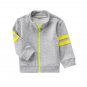 NWT Crazy 8 Boys Gray Neon Yellow Zipper Sweater Jacket 5T