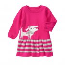 NWT Gymboree Snowflake Fun Baby Girl Pink Cozy Pup Sweater Dress 12-18 Months