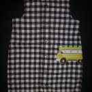 Carters Baby Boy Plaid Brown Surf Van Sleeveless Button Down Romper 6 Months