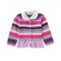NWT Gymboree Prima Ballerina Purple Striped Fur Collar Cardigan Sweater Size 2T