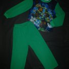 Nickelodeon Teenage Mutant Ninja Turtles Boys Green Fleece Pajamas Set 6/7