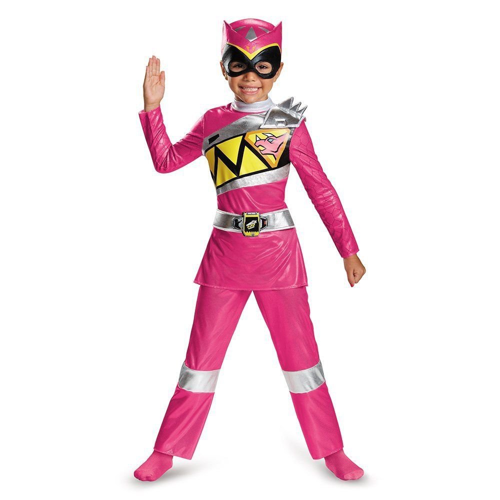 Disguise Pink Ranger Dino Charge Deluxe Toddler Costume, Small 2T.