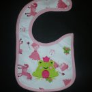NEW Carter's Princess Frog Baby Girl Water Resistant Teething Drool Bib