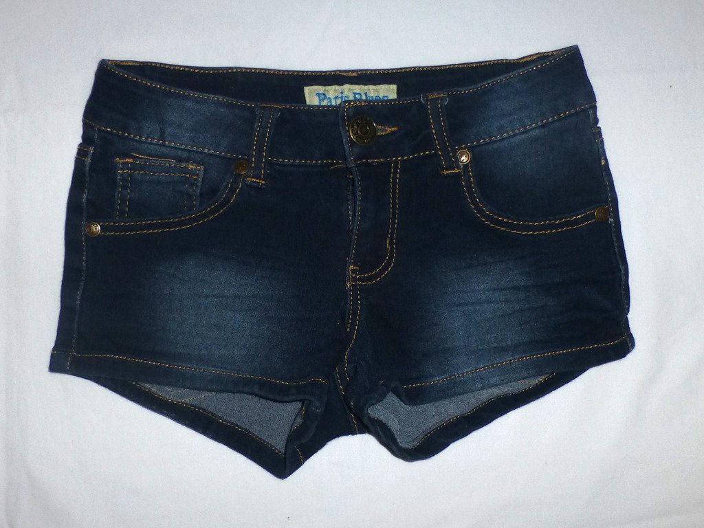 Paris Blues Junior Women's Dark Blue Denim Mini Jean Shorts Size 1