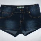 Paris Blues Junior Women's Dark Blue Denim Mini Jean Shorts Size 1