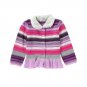 NWT Gymboree Prima Ballerina Purple Striped Fur Collar Cardigan Sweater Size 3T