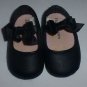 Faded Glory Baby Girls Black Bow Mary Jane Crib Shoes Size 1