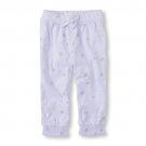 NWT The Children's Place Girls Purple Glitter Star Cuffed Active Pants 4T