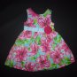 Rare Editions Girls Turquoise Pink Floral Sleeveless Easter Dress Size 4
