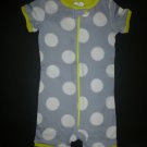 NWT The Children's Place Baby Boy Gray Polka Dot Stretchie Romper 18-24 M