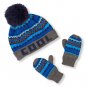 NWT The Children's Place Boys Cool Fair Isle Print Beanie Hat Mittens Set 2T 3T