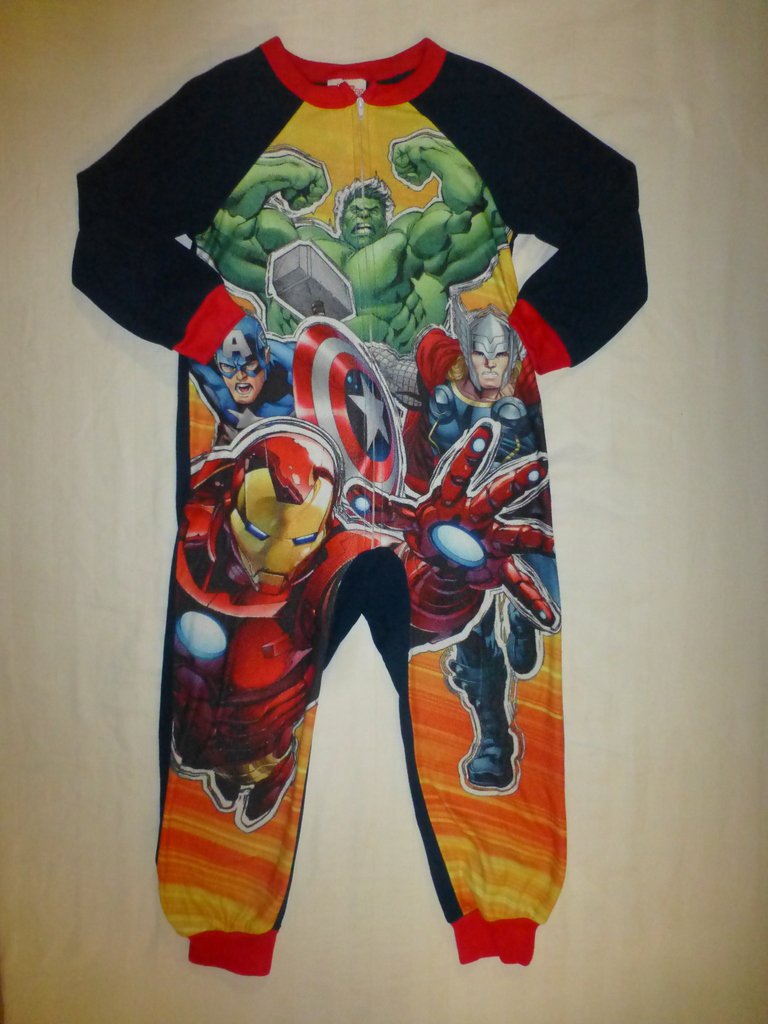 Marvel Avengers Boys Fleece Sleeper Blanket Pajamas Size XS 4/5