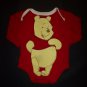 Disney Winnie The Pooh Baby Girl Red Long Sleeve Bodysuit 3-6 Months