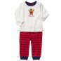 NWT Gymboree Cozy Valentine Baby Boys Bear Hug Shirt & Pants Outfit Set 0-3 M