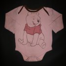 Disney Winnie The Pooh Baby Girl Pink Long Sleeve Bodysuit 3-6 Months