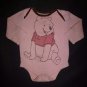 Disney Winnie The Pooh Baby Girl Pink Long Sleeve Bodysuit 3-6 Months