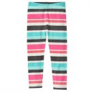 NWT Gymboree Enchanted Winter Mint Stripe Girls Leggings Medium 7/8