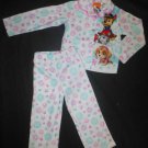 NWT Paw Patrol Girls 2 Pc Fleece Button Down Pajamas Set 4/5