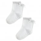 NWT Gymboree Pretty Poppy Baby Girls White Bow Socks 2-Pack 6-12 M 12-24 M