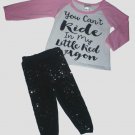 Baby Girls Boutique Long Sleeve Shirt Black Sequin Leggings Outfit XXS 12-18 M
