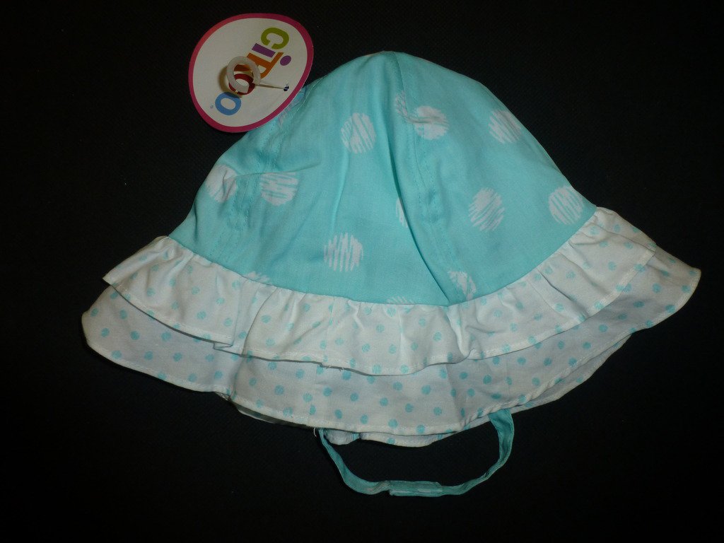 NWT Circo Turquoise Polka Dot Baby Girls Sun Hat 12-18 Months