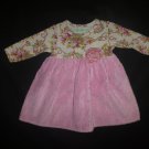 Baby Lulu Girl Pink Floral Long Sleeve Dress 12 Months