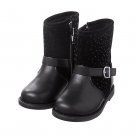 NWT Gymboree Back to Blooms Girls Black Dot Moto Boots Shoes Size 9