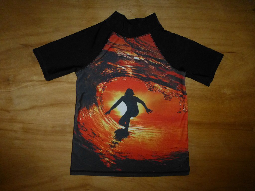 Cherokee Boys Orange Surfer Rash Guard Swim Shirt Size 5T