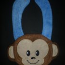 NEW Carter's Blue Monkey Baby Boys Terry Cloth Teething Drool Bib