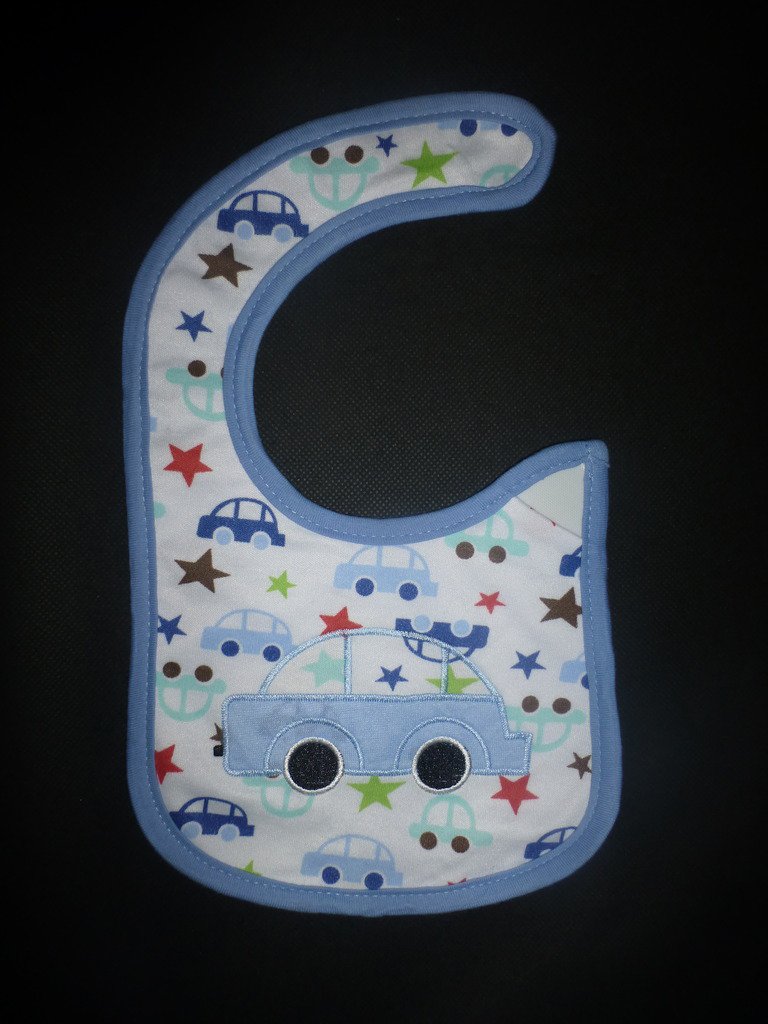 NEW Carter's Blue Car Baby Boys Water Resistant Teething Drool Bib